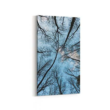 Olla 10863DD Ağaç Görseli Dikey Dar Kanvas Tablo (Ölçü: 30X60)