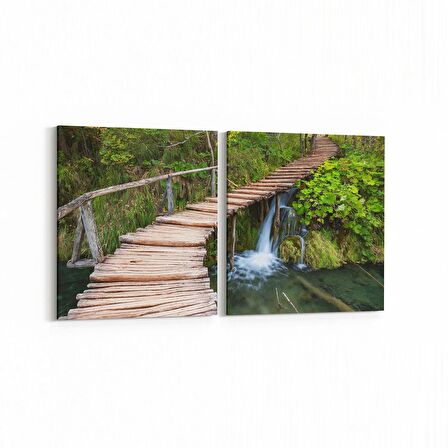 Olla 14166K2Y Doğa / Manzara Görseli Kare 2'li Yatay Kanvas Tablo (Ölçü: 65X30)