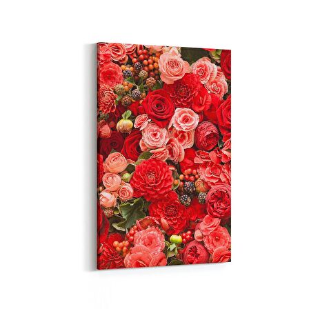 Olla 11555D Çiçek Görseli Dikey Kanvas Tablo (Ölçü: 20X30)