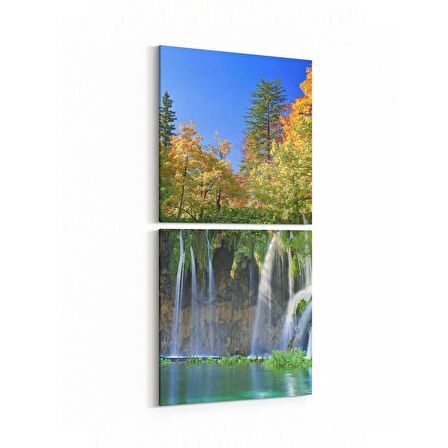 Olla 13283K2D Doğa / Manzara Görseli Kare 2'li Dikey Kanvas Tablo (Ölçü: 30X65)