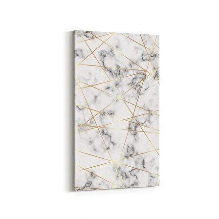 Olla 16728DD Mermer Desen Görsel Dikey Dar Kanvas Tablo (Ölçü: 40X80)