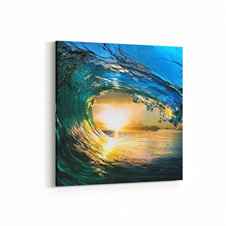 Olla 12868K Deniz / Okyanus Görseli Kare Kanvas Tablo (Ölçü: 25X25)