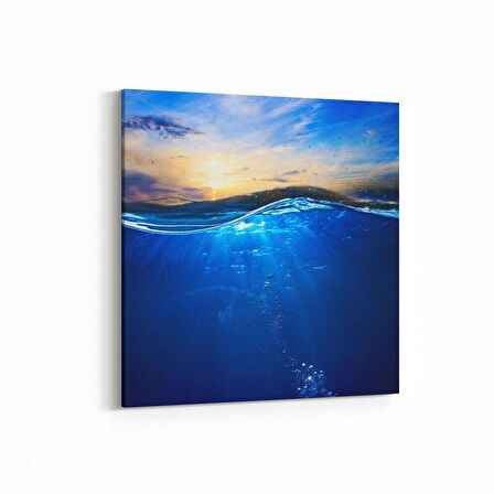 Olla 13038K Deniz / Okyanus Görseli Kare Kanvas Tablo (Ölçü: 30X30)