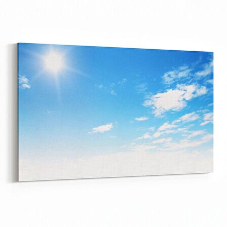 Olla 15547Y Gökyüzü Bulut Görseli  Yatay Kanvas Tablo (Ölçü: 150X100)