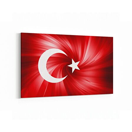 Olla 17543Y Türk Bayrağı Görseli Yatay Kanvas Tablo (Ölçü: 45X30)