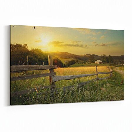 Olla 16015Y Günbatımı Görseli Yatay Kanvas Tablo (Ölçü: 45X30)
