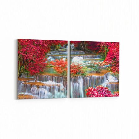 Olla 13842K2Y Doğa / Manzara Görseli Kare 2'li Yatay Kanvas Tablo (Ölçü: 125X60)