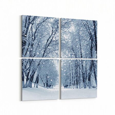 Olla 13590K4 Doğa / Manzara Görseli Kare 4'lü Kanvas Tablo (Ölçü: 145X145)