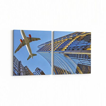 Olla 12289K2Y Araç Görseli Kare 2'li Yatay Kanvas Tablo (Ölçü: 65X30)