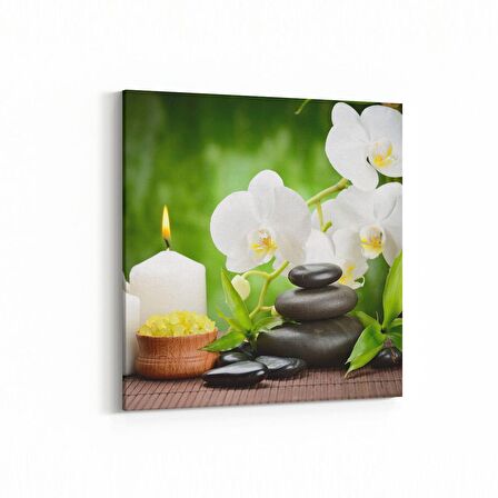 Olla 17041K Spa / Masaj Görseli Kare Kanvas Tablo (Ölçü: 25X25)