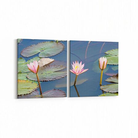 Olla 14457K2Y Doğa / Manzara Görseli Kare 2'li Yatay Kanvas Tablo (Ölçü: 145X70)