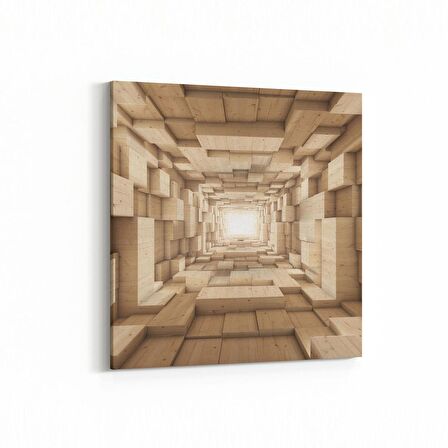 Olla 18344K Yapı Görseli Kare Kanvas Tablo (Ölçü: 30X30)