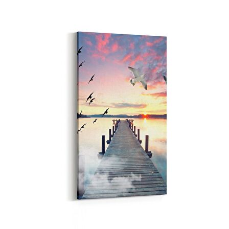 Olla 13391DD Doğa / Manzara Görseli Dikey Dar Kanvas Tablo (Ölçü: 40X80)
