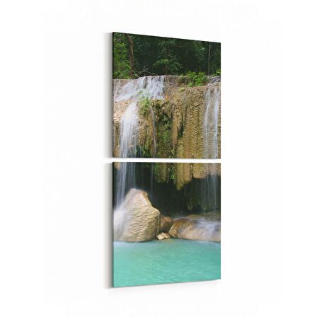 Olla 13818K2D Doğa / Manzara Görseli Kare 2'li Dikey Kanvas Tablo (Ölçü: 30X65)