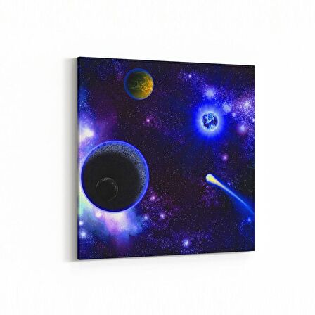 Olla 17635K Uzay Görseli Kare Kanvas Tablo (Ölçü: 100X100)