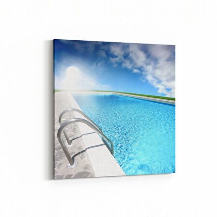 Olla 16447K Kumsal / Sahil Görseli Kare Kanvas Tablo (Ölçü: 25X25)