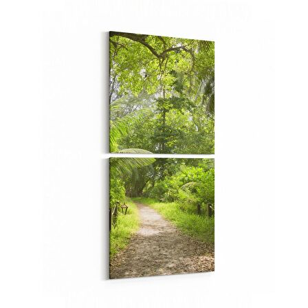 Olla 13428K2D Doğa / Manzara Görseli Kare 2'li Dikey Kanvas Tablo (Ölçü: 30X65)