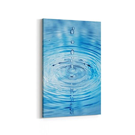 Olla 17219D Su / Damla Görseli Dikey Kanvas Tablo (Ölçü: 100X150)