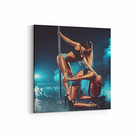 Olla 16798K Model / Manken Görseli Kare Kanvas Tablo (Ölçü: 30X30)