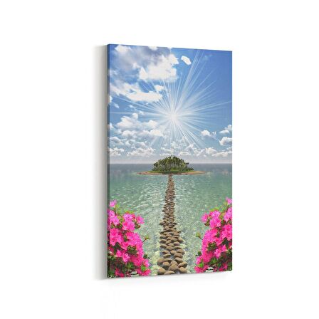 Olla 13570DD Doğa / Manzara Görseli Dikey Dar Kanvas Tablo (Ölçü: 40X80)