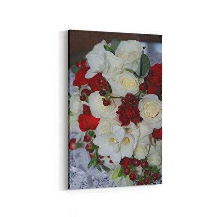 Olla 11617D Çiçek Görseli Dikey Kanvas Tablo (Ölçü: 20X30)