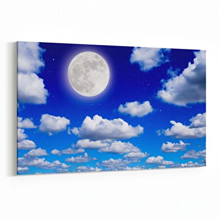 Olla 15689Y Gökyüzü Bulut Görseli  Yatay Kanvas Tablo (Ölçü: 45X30)