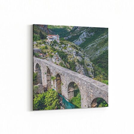 Olla 18914K4 Yapı Görseli Kare 4'lü Kanvas Tablo (Ölçü: 65X65)