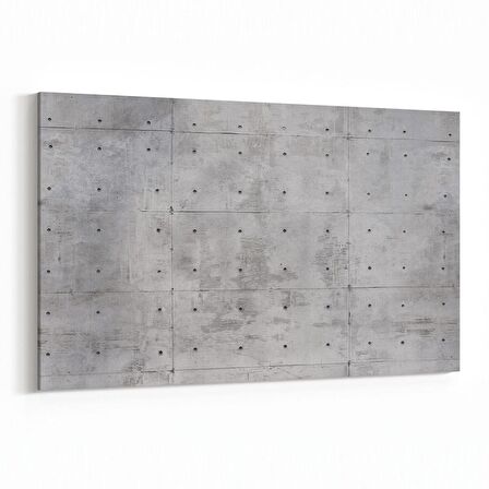 Olla 12438Y Beton Görseli Yatay Kanvas Tablo (Ölçü: 45X30)