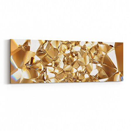 Olla 10089YI Abstract Görsel Yatay İnce Kanvas Tablo (Ölçü: 90X30)