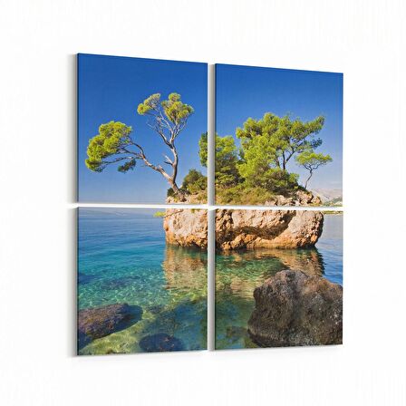 Olla 14581K4 Doğa / Manzara Görseli Kare 4'lü Kanvas Tablo (Ölçü: 145X145)