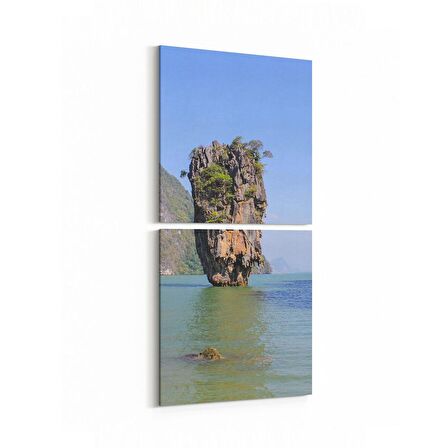 Olla 13959K2D Doğa / Manzara Görseli Kare 2'li Dikey Kanvas Tablo (Ölçü: 30X65)