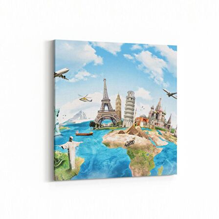 Olla 18255K Yapı Görseli Kare Kanvas Tablo (Ölçü: 60X60)