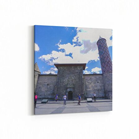 Olla 18242K Yapı Görseli Kare Kanvas Tablo (Ölçü: 100X100)