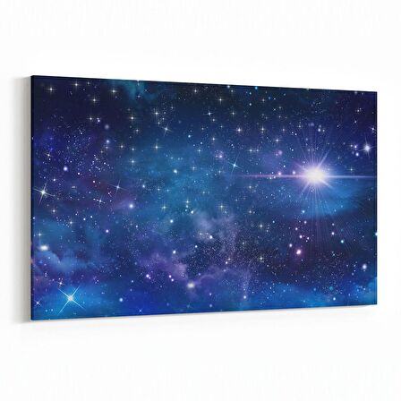 Olla 14708Y Gece Gökyüzü Görseli Yatay Kanvas Tablo (Ölçü: 150X100)