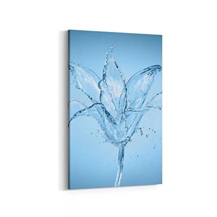 Olla 17298D Su / Damla Görseli Dikey Kanvas Tablo (Ölçü: 100X150)