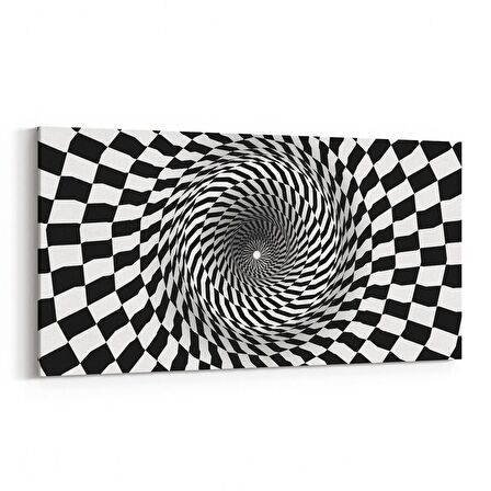 Olla 10239YD Abstract Girdap Görsel Yatay Dar Kanvas Tablo (Ölçü: 60X30)