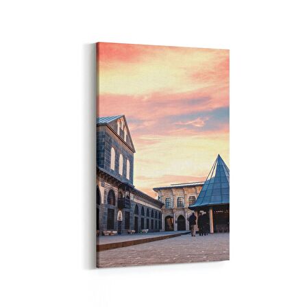 Olla 17898D Yapı Görseli Dikey Kanvas Tablo (Ölçü: 60X90)