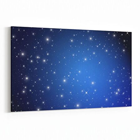 Olla 14885Y Gece Gökyüzü Görseli Yatay Kanvas Tablo (Ölçü: 45X30)
