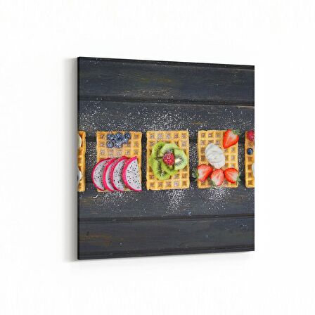 Olla 14971K Gıda Görseli Kare Kanvas Tablo (Ölçü: 25X25)