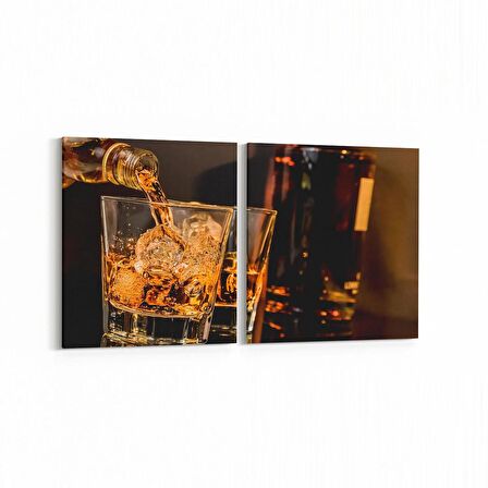 Olla 15154K2Y Gıda Görseli Kare 2'li Yatay Kanvas Tablo (Ölçü: 145X70)