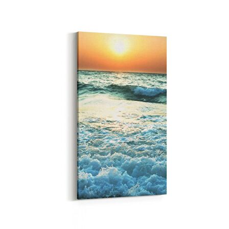 Olla 15976DD Günbatımı Görseli Dikey Dar Kanvas Tablo (Ölçü: 40X80)