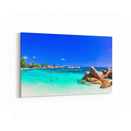Olla 16517Y Kumsal / Sahil Görseli Yatay Kanvas Tablo (Ölçü: 150X100)