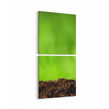 Olla 14287K2D Doğa / Manzara Görseli Kare 2'li Dikey Kanvas Tablo (Ölçü: 30X65)