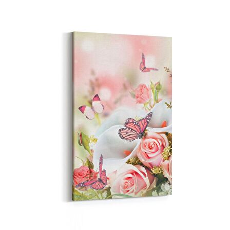 Olla 11720D Orkide Çiçek Görseli Dikey Kanvas Tablo (Ölçü: 70X105)