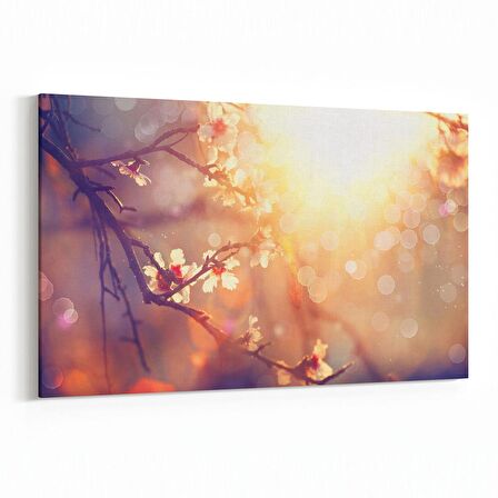 Olla 10737Y Ağaç Görseli Yatay Kanvas Tablo (Ölçü: 120X80)