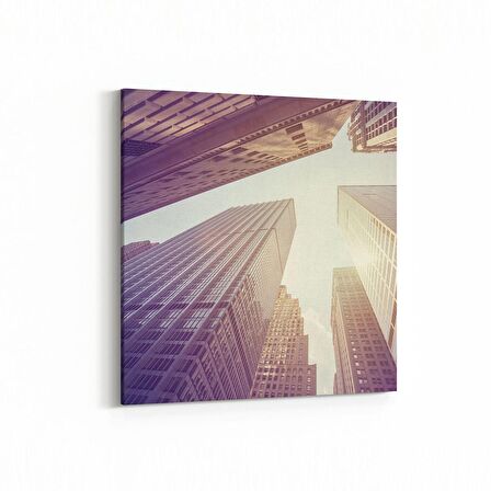 Olla 18513K4 Yapı Görseli Kare 4'lü Kanvas Tablo (Ölçü: 125X125)