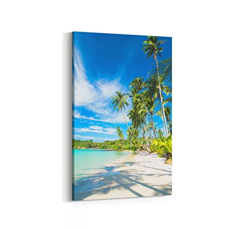 Olla 16481D Kumsal / Sahil Görseli Dikey Kanvas Tablo (Ölçü: 60X90)