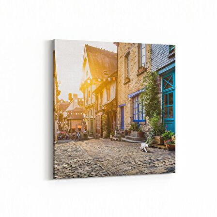 Olla 18536K Yapı Görseli Kare Kanvas Tablo (Ölçü: 25X25)