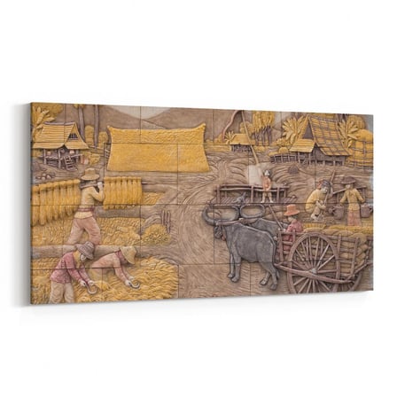 Olla 16269YD Heykel / Sanat Görseli Yatay Dar Kanvas Tablo (Ölçü: 100X50)
