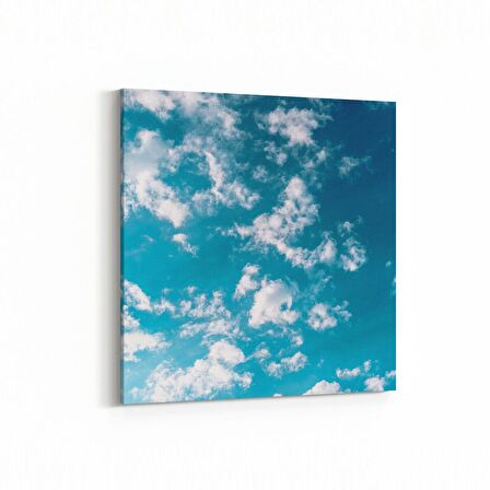 Olla 15419K Gökyüzü Bulut Görseli  Kare Kanvas Tablo (Ölçü: 25X25)